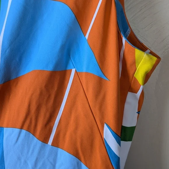 J. McLAUGHLIN Chic Shift Dress, Colorful, Graphic, Stretch, Summer, Bold, M - Picture 5 of 7